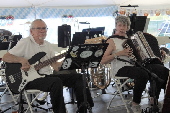 A bass player and an accordionist.
